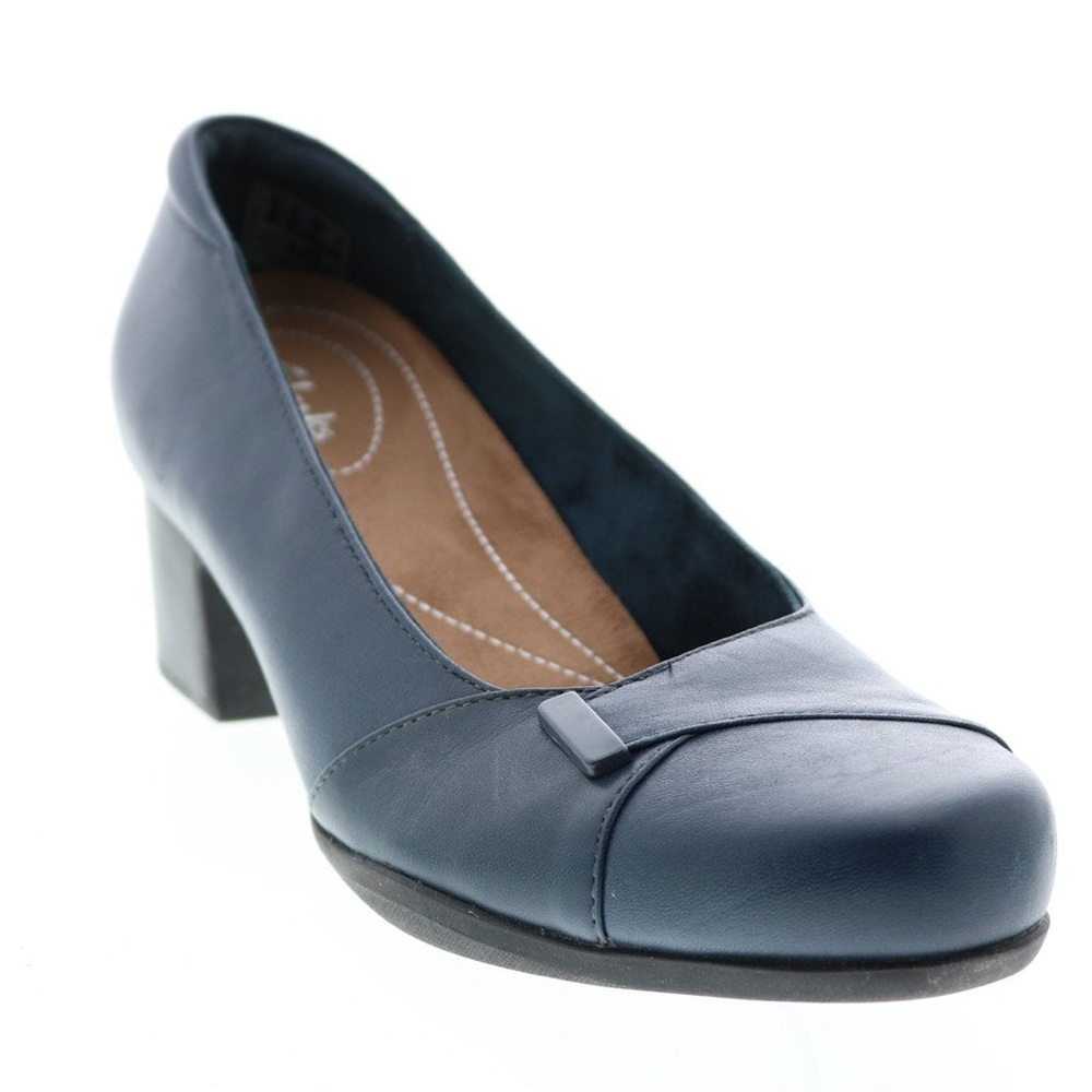 Clarks Women's Rosalyn Belle.  Size 10.  Navy.  2 inch heel.